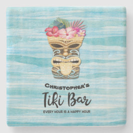Beach Retro Tiki Bar monogramma Stenen Onderzetter