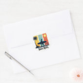 Beach Rider 🏄‍♂️ Retro Tropisch Surf Sticker (Envelop)