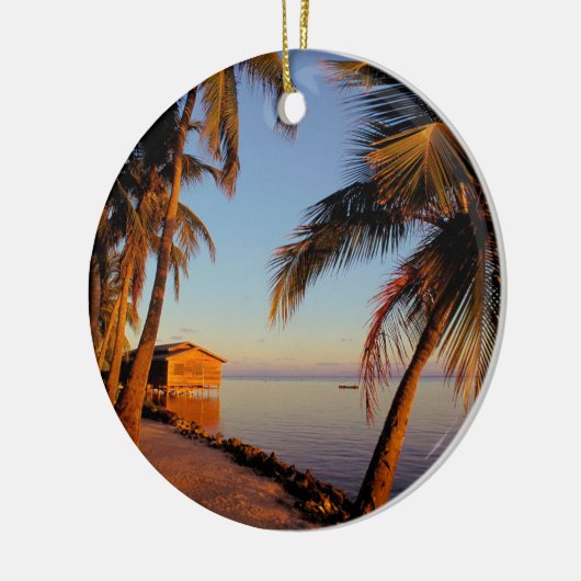Beach Roatan Honduras Keramisch Ornament (Links)