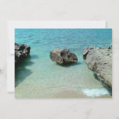 Beach Rock Wedding Invitation Kaart (Achterkant)
