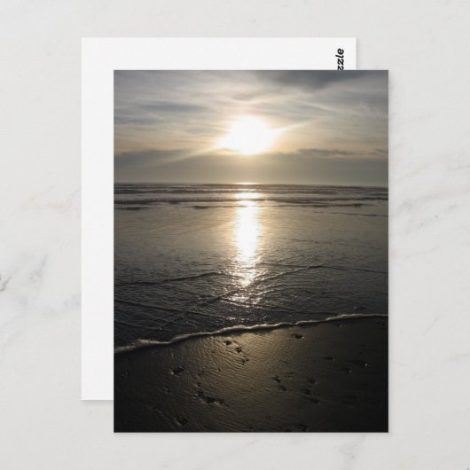 Beach rocks en een Sunset Briefkaart (Voorkant / Achterkant)