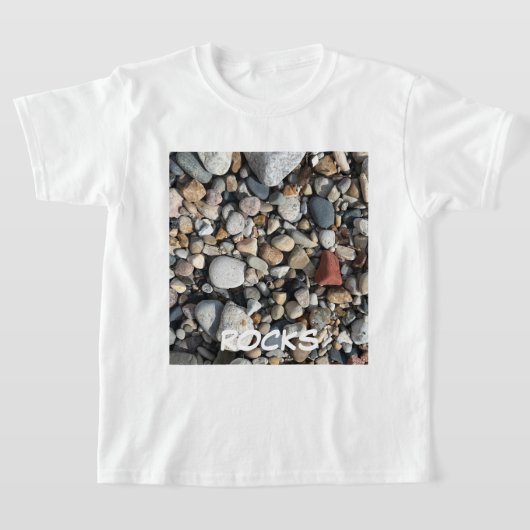 BEACH ROCKS FOTO YOUTH KINDER CHILDS T-Shirt (Laagn)