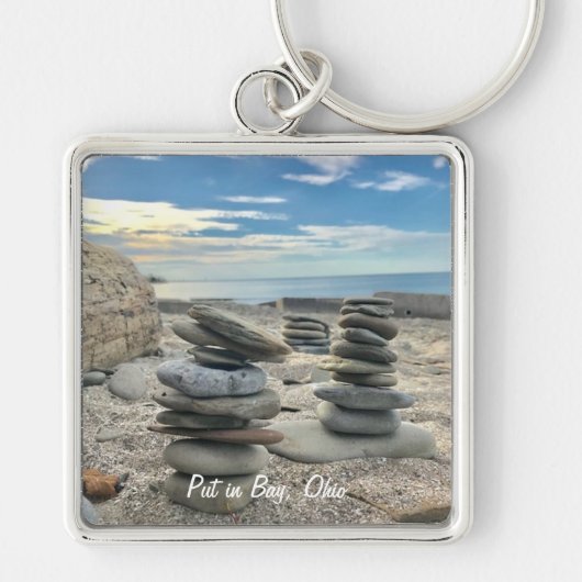 Beach Rocks, Put in Bay Sleutelhanger (Voorkant)