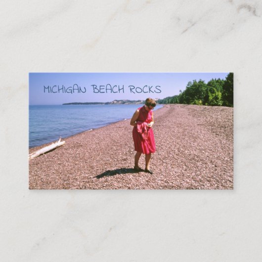 Beach Rocks, Rockhound Prospecting Retro Visitekaartje (Voorkant)
