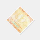 Beach Romance SeaHorse Pair Wedding Servetten (Hoek)