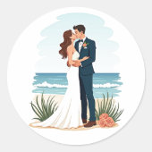 Beach Romance Sticker (Voorkant)