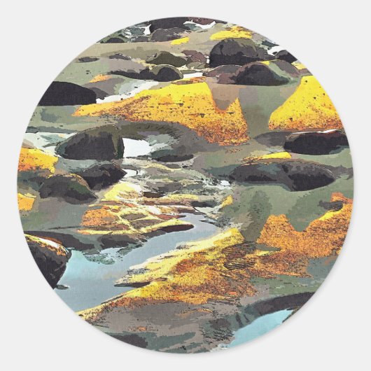 BEACH RONDE STICKER (Voorkant)