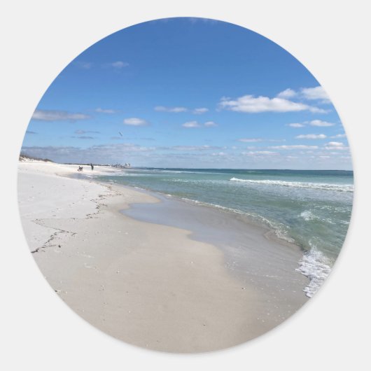Beach Ronde Sticker (Voorkant)