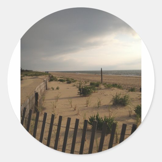 Beach Ronde Sticker (Voorkant)