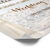 Beach Roos Tropical Leaves Sunset Weduwwelkomstwoo Poster (Hoek)