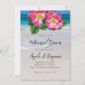 Beach Roos Tropische Zeeen Rehearings Dinner Kaart (Voorkant)