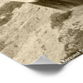 Beach Rope Fence - Sepia Poster (Hoek)