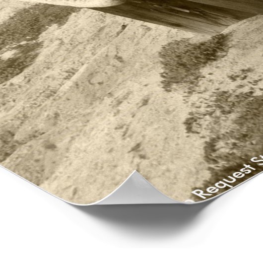 Beach Rope Fence - Sepia Poster (Hoek)