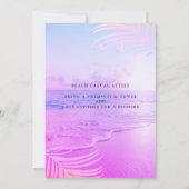 Beach roze filter tropische zomer 16e verjaardag kaart (Achterkant)