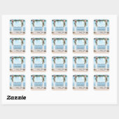 Beach Rozen Arbor Wedding Bedankt Sticker (Vel)
