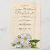 Beach Rozen Budget Wood Kijk Weddenschap Uitnodigi Flyer (Voorkant)