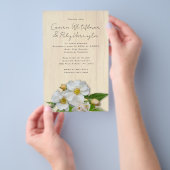 Beach Rozen Budget Wood Kijk Weddenschap Uitnodigi Flyer (Hand)