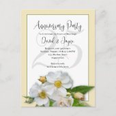 Beach Rozen Jubileum Party Invitation Briefkaart (Voorkant)