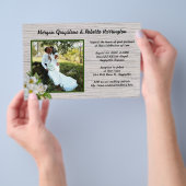 Beach Rozen Wood Wedding Invitding Budget Paper Flyer (Hand)