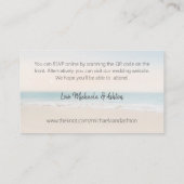 Beach RSVP met Weduwwebsite QR Code Enclosure Informatiekaartje (Achterkant)