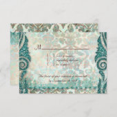 Beach RSVP Weddenrenderkaart Seahorse (Voorkant / Achterkant)