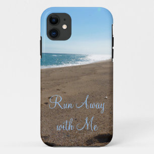 Beach run Away met me quote iPhone 11 Hoesje