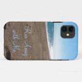 Beach run Away met me quote Case-Mate iPhone Case (Achterkant (horizontaal))