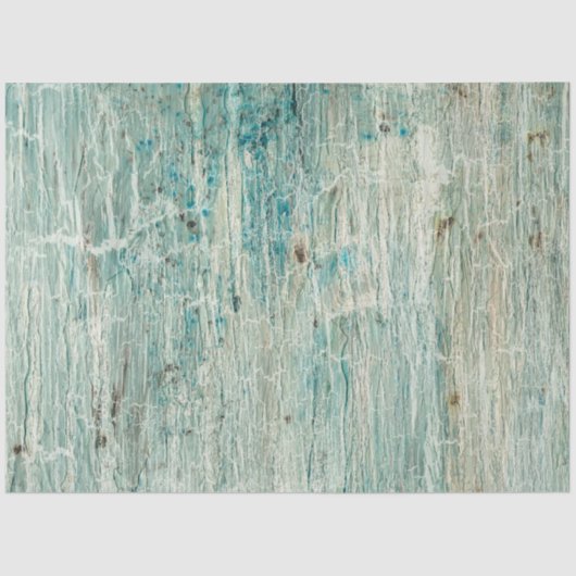 Beach Rustic Wood Ocean Blue Crackle-ontkoppeling Tissuepapier (Voorkant)