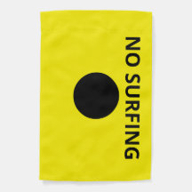 Beach Safety Flag - No Surfing - Yellow
