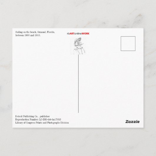 Beach Sailing Briefkaart (Achterkant)