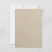 Beach Sand and Foam Wedding RSVP Kaart (Achterkant)