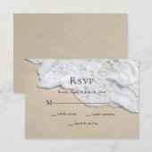 Beach Sand and Foam Wedding RSVP Kaart (Voorkant / Achterkant)