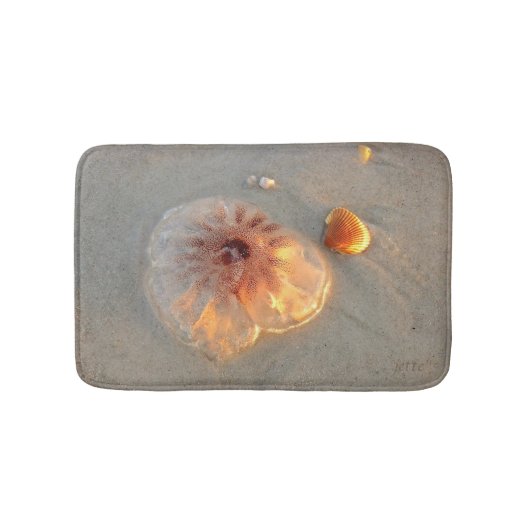 Beach Sand and Jellyfish Bathmat of Pet Mat (Voorkant)