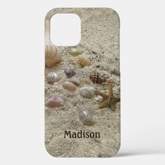 Beach Sand and Sea Shells Voeg Jouw naam toe Case-Mate iPhone Case (Achterkant)