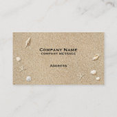 Beach Sand and Seashells Visitekaartje (Achterkant)