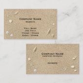 Beach Sand and Seashells Visitekaartje (Voorkant / Achterkant)