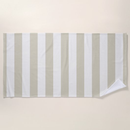 Beach Sand and White Stripes Strandlaken (Voorkant)