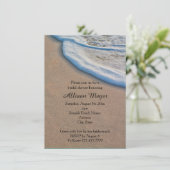 Beach Sand and Zee Foam Vrijgezellenfeest Kaart (Staand voorkant)