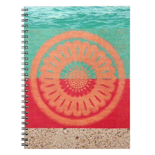 Beach Sand, Beach Towel, Ocean Notitieboek (Voorkant)