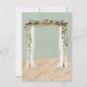 Beach Sand Canopy Tropical Bachelorette Party Kaart (Achterkant)