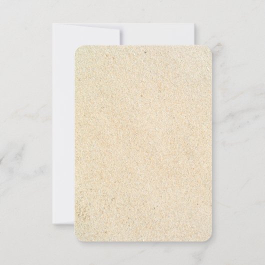 Beach Sand Castle Bruiloft Save The Date Kaart (Achterkant)