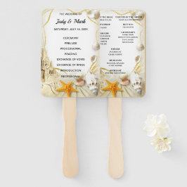 Beach Sand Castle Trouwprogramma Fans Handwaaier