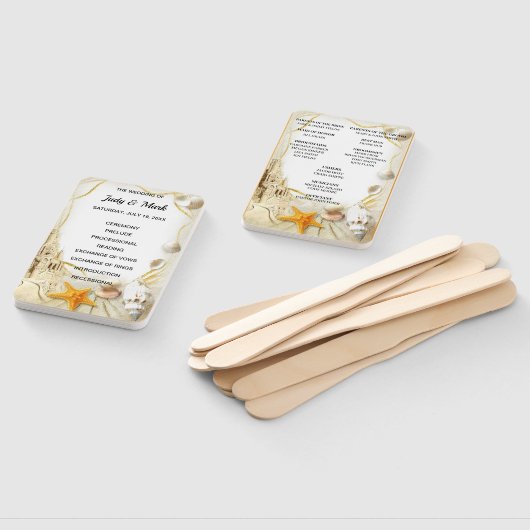 Beach Sand Castle Trouwprogramma Fans Handwaaier (Niet-gemonteerd)