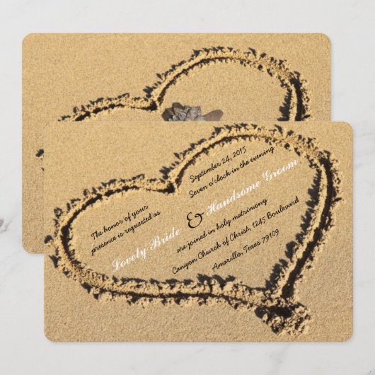 Beach Sand Christelijk Cross Weddenschap Kaart (Voorkant / Achterkant)