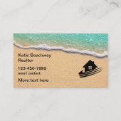 Beach Sand Coastal Realtor Visitekaartjes (Voorkant)