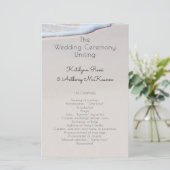 Beach Sand Custom Affordable Wedding Programme (Staand voorkant)
