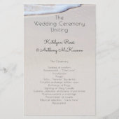 Beach Sand Custom Affordable Wedding Programme (Voorkant)