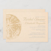  beach sand dollar bridal Shower-uitnodiging Kaart (Voorkant / Achterkant)