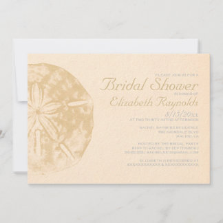 beach sand dollar bridal Shower-uitnodiging Kaart