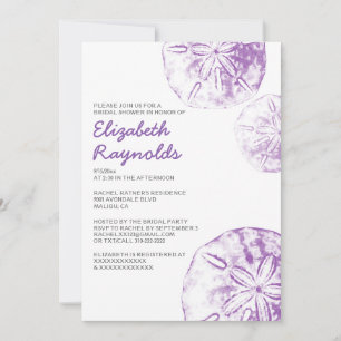 Beach Sand Dollar Bridal Shower-uitnodigingen Kaart